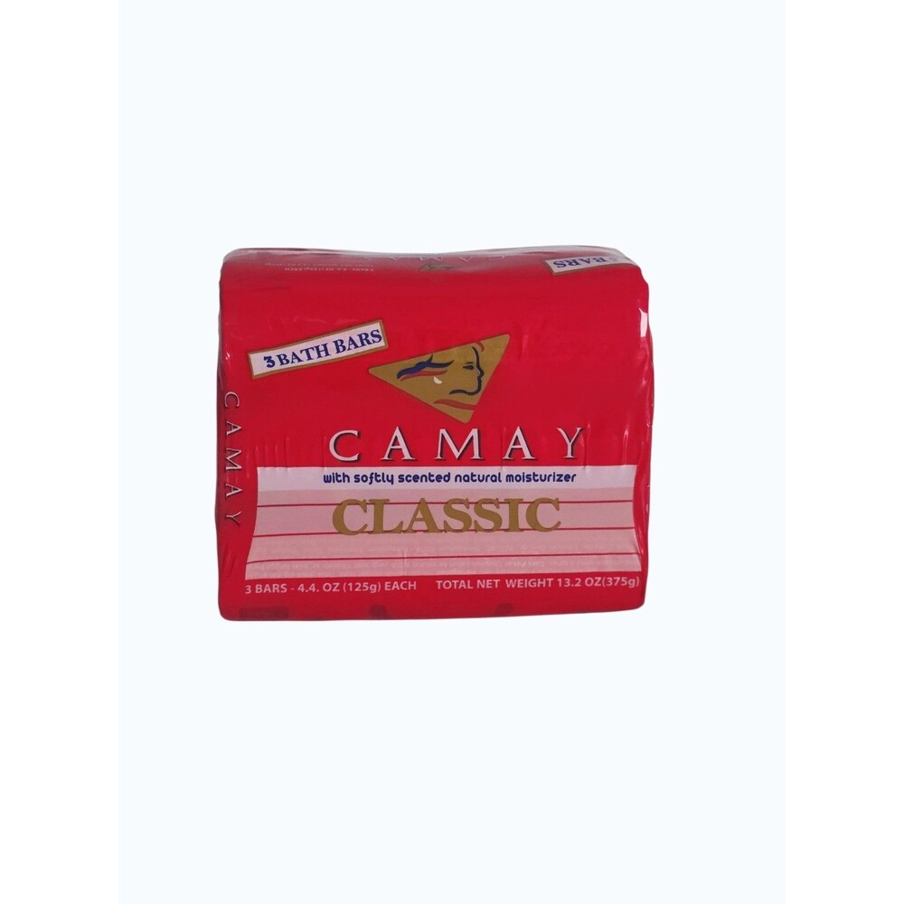 Camay Classic Pink Soap Softly Scented Beauty Bar 3 Bath Bars 4.4oz Each